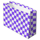 Grand Sac Cadeau Classic visual purple checkerboard  (Dos Angle)