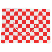 Grand Sac Cadeau Classic visual red checkerboard  (Devant)