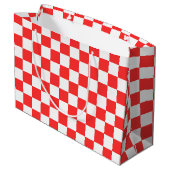 Grand Sac Cadeau Classic visual red checkerboard  (Dos Angle)
