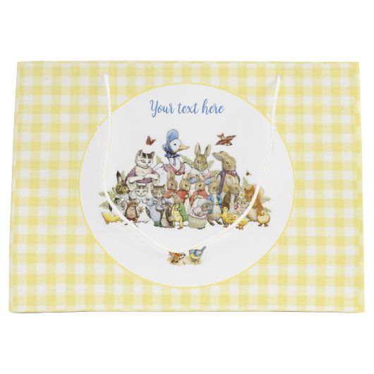 Grand Sac Cadeau Classique Pierre le lapin (Devant)