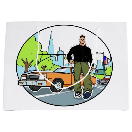Grand Sac Cadeau Claude - GTA 3 (Devant)