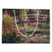 Grand Sac Cadeau Claude Monet - Eau Lily étang, Harmonie rose (Dos)