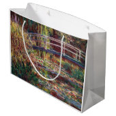 Grand Sac Cadeau Claude Monet - Eau Lily étang, Harmonie rose (Dos Angle)