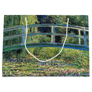 Grand Sac Cadeau Claude Monet - Etang Lily et Pont Japonais