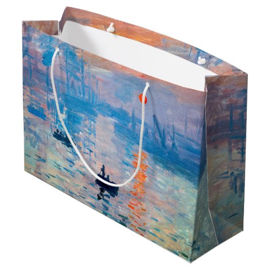 Grand Sac Cadeau Claude Monet - Impression, lever de soleil (Dos Angle)