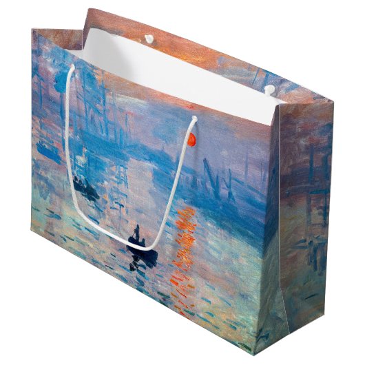 Grand Sac Cadeau Claude Monet - Impression, lever de soleil (Devant Angle)