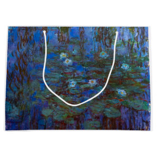 Grand Sac Cadeau Claude Monet - Lys d'Eau Bleue