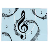 Grand Sac Cadeau Climacic G Clef Music Blue (Dos)