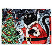 Grand Sac Cadeau Clôture de chat (Dos)