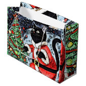 Grand Sac Cadeau Clôture de chat (Devant Angle)