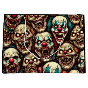 Grand Sac Cadeau Clown Zombie Effrayant et Flippant