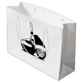 Grand Sac Cadeau Club de golf de Noël et bal (Dos Angle)