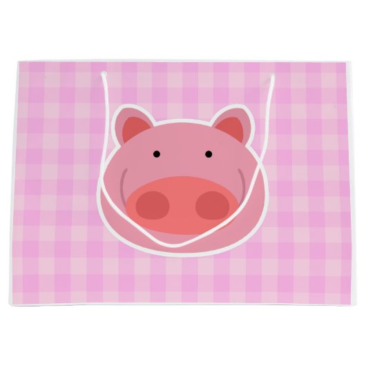 Grand Sac Cadeau  Cochon (Devant)