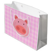 Grand Sac Cadeau  Cochon (Dos Angle)