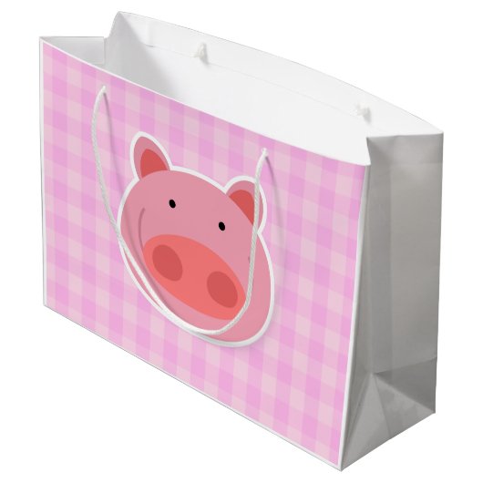 Grand Sac Cadeau Cochon (Dos Angle)