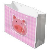 Grand Sac Cadeau  Cochon (Devant Angle)