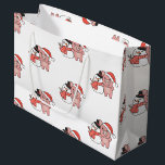 Grand Sac Cadeau Cochon Avec Snowman En Hiver Pour Noël Gros Gif<br><div class="desc">Pig with a snowman en hiver pour Christmas - a snowman for winter and Christmas. A winter greeting in the cold season for the holidays. Christmas pique with snowman.</div>