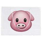 Grand Sac Cadeau Cochon - Emoji (Dos)