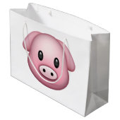 Grand Sac Cadeau Cochon - Emoji (Dos Angle)