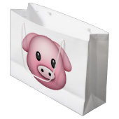 Grand Sac Cadeau Cochon - Emoji (Devant Angle)