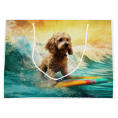 Grand Sac Cadeau Cockapoo Beach Surf Paining (Devant)