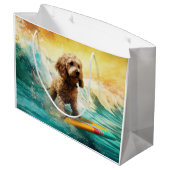 Grand Sac Cadeau Cockapoo Beach Surf Paining (Dos Angle)