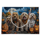 Grand Sac Cadeau Cockapoo Halloween Éffrayant (Devant)