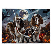 Grand Sac Cadeau Cocker Spaniel Halloween Éffrayant (Dos)
