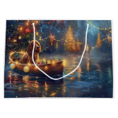 Grand Sac Cadeau Cocker Spaniel Noël Festive Voyage (Devant)