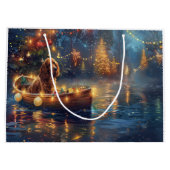 Grand Sac Cadeau Cocker Spaniel Noël Festive Voyage (Dos)