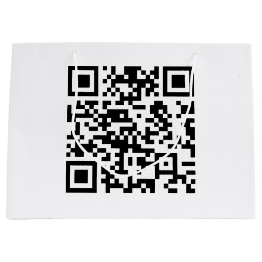 Grand Sac Cadeau Code QR créé instantanément (en entrant votre URL) (Devant)