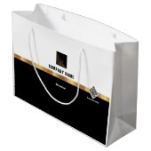 Grand Sac Cadeau Code QR de cadeau pour employé client professionne (Dos Angle)