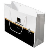 Grand Sac Cadeau Code QR de cadeau pour employé client professionne (Devant Angle)