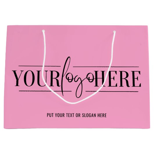 Grand Sac Cadeau Code QR du logo de l'entreprise (Devant)