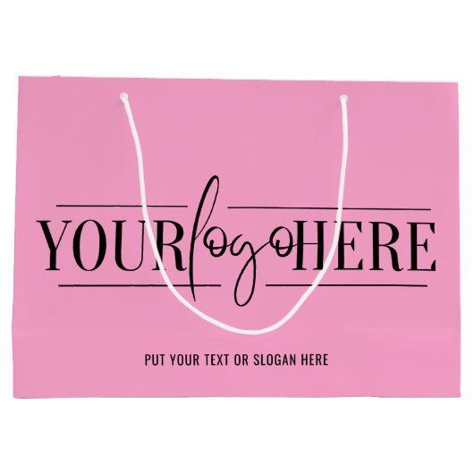 Grand Sac Cadeau Code QR du logo de l'entreprise (Dos)