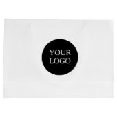 Grand Sac Cadeau Code QR du logo de l'entreprise Merci (Dos)