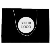 Grand Sac Cadeau Code QR du logo de l'entreprise Merci (Dos)