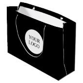 Grand Sac Cadeau Code QR du logo de l'entreprise Merci (Dos Angle)