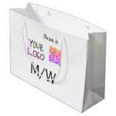 Grand Sac Cadeau Code QR minimal simple ajouter un logo nom de code (Dos Angle)