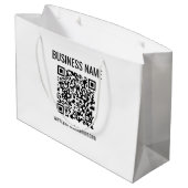 Grand Sac Cadeau Code QR personnalisable & nom d'entreprise (Dos Angle)