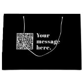 Grand Sac Cadeau Code QR téléchargé et texte rétro modifiable (Devant)