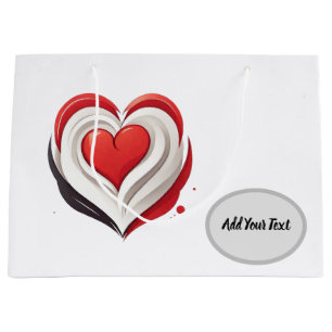 Grand Sac Cadeau Coeur