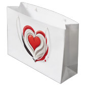 Grand Sac Cadeau Coeur (Dos Angle)