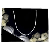 Grand Sac Cadeau "Coeur blanc en noir de la lune" (Dos)