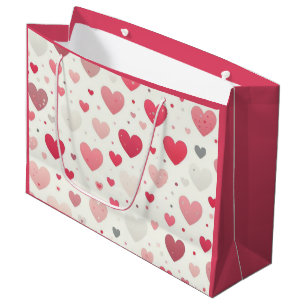 Grand Sac Cadeau Coeur coloré de la Saint Valentin