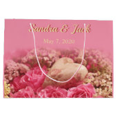 Grand Sac Cadeau Coeur et Fête de la mariée florale (Dos)