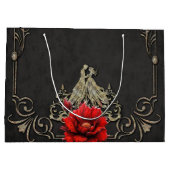 Grand Sac Cadeau Coeur majestueux, romance gothique (Dos)