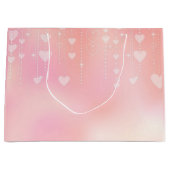 Grand Sac Cadeau Coeur rose (Devant)