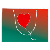 Grand Sac Cadeau Coeur volant (Dos)