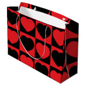 Grand Sac Cadeau Coeurs (Dos Angle)